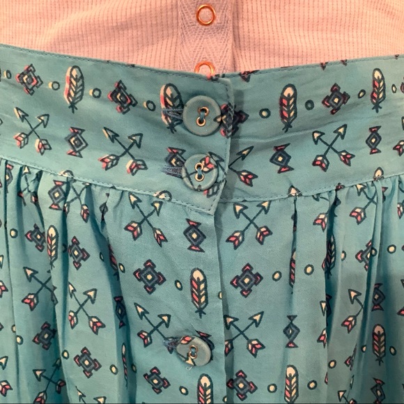 House of Skye Aussie import! Blue and Pink Maxi Skirt - Picture 4 of 9